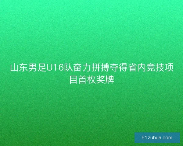 山东男足U16队奋力拼搏夺得省内竞技项目首枚奖牌